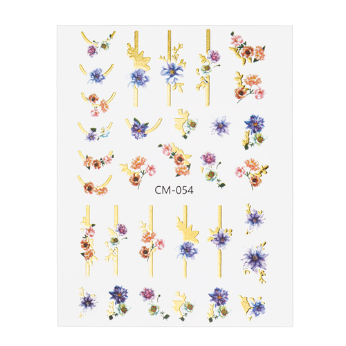 Adhesivos para uñas con motivos florales CM-054