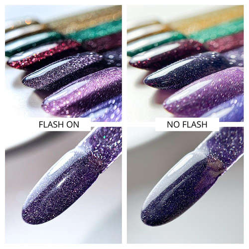Esmalte híbrido Molly Nails Flashing Lights 3 Into the Darkness sin HEMA ni Di-HEMA, 8 g, n.º 614