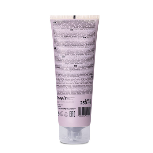 Mascarilla neutralizante para cabello rubio Stapiz Sleek Line Violet Blond 250 ml