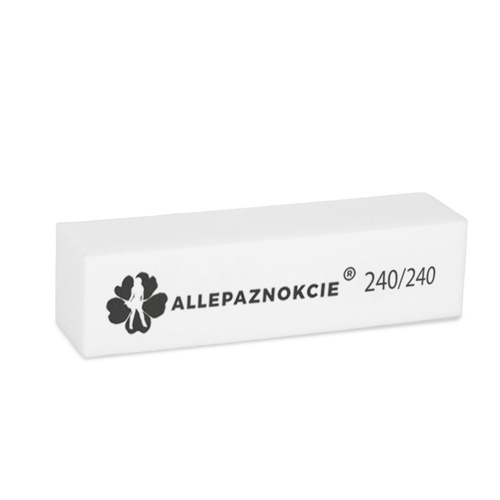 Bloc de polissage Allepaznokcie 240/240 Premium blanc 1 pièce