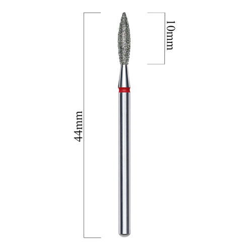 Fresa diamantata a fiamma rossa Staleks Expert 2,3/10 mm