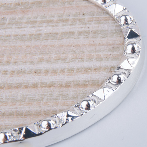 Display frame pad for photos and nail tips CG-14 silver 47 x 75 mm