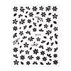 Thin, self-adhesive flower nail stickers SO-272, black