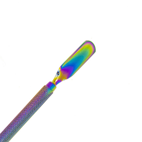 Double-sided hoof stick for pushing back cuticles and tool for removing gel, Rainbow No. 6