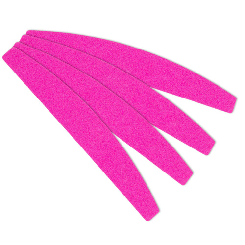 Pilnik do paznokci łódka slim 100/100 neon pink organic drewniany No Name
