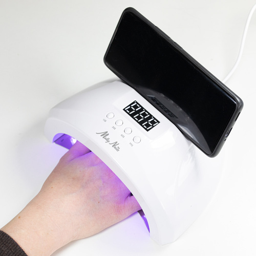 Lot de 24 lampes UV/LED pour ongles 48 W Molly Nails pour vernis hybrides, gels et acrylogels, couleur blanche, modèle SUN 1S PRO, câble de 3 m de long