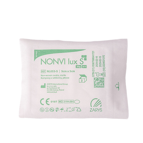 Sterile Vlieskompressen, Tamponaden für die Podologie, bei eingewachsenen Nägeln, 5 x 5 cm, 30 g, 75 Stück