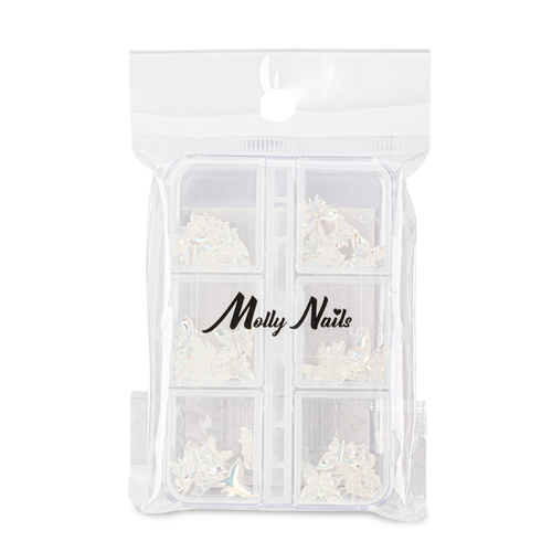 Kasetka z ozdobami motylki 3D Molly Nails 36 sztuk