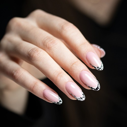 Creative Flow Color Gel  - kreatywny NailArt żel do efektu topniejących, miękkich wzorów Molly Nails Black HEMA/Di-HEMA free 5 g