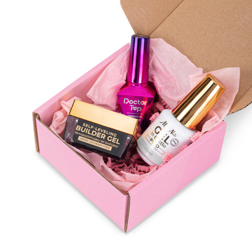 Molly Nails PRO MATCH SYSTEM 2+1 Clear 2 builder gels + Doctor Top 10g