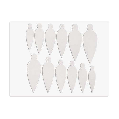 Combo Set: Dual-Form Silicone French Manicure Tips (Long), 12 Pieces
