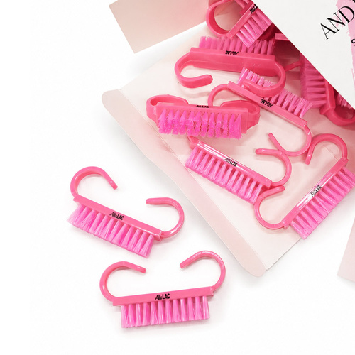 Szczoteczka do manicure i pyłu mała AlleLac różowa 50szt