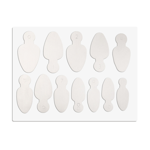Combo system dual form silicone molds for French manicure MollyLac oval 12 pcs