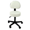 Taboret kosmetyczny BASIC z oparciem CO biały CN03221