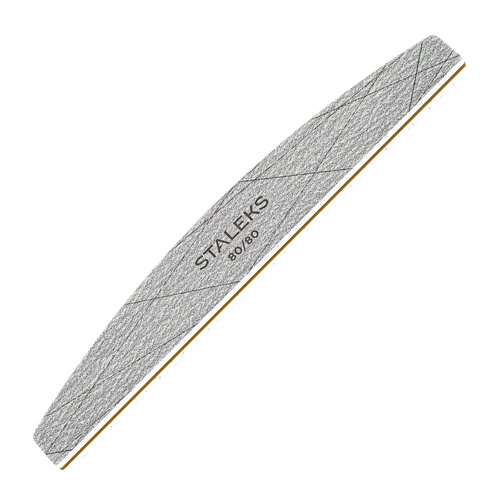Lima mineral para uñas, forma de barquito y media luna, 80/80, Staleks SMART 40, 25 unidades