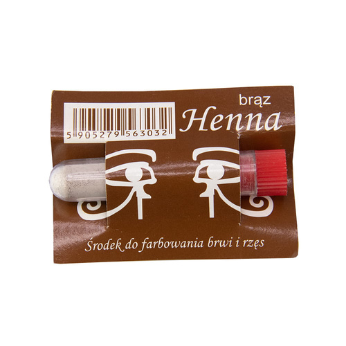 Henné de Szczecin en poudre pour teindre les sourcils et les cils, flacon brun