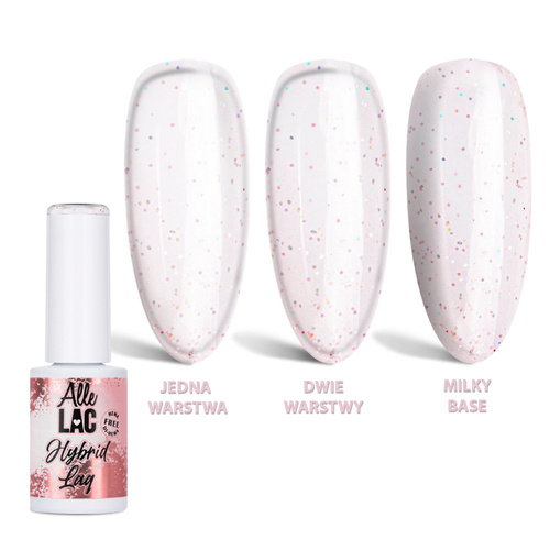 Vernis hybride LED/UV Gel Polish Pinks Peachy Glitter AlleLac sans HEMA ni Di-HEMA, 6 g