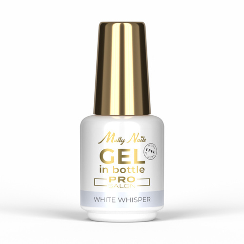 10+1gratis Żel budujący w butelce z pędzelkiem Gel in Bottle Molly Nails Pro Salon White Whisper HEMA/Di-HEMA Free 15g