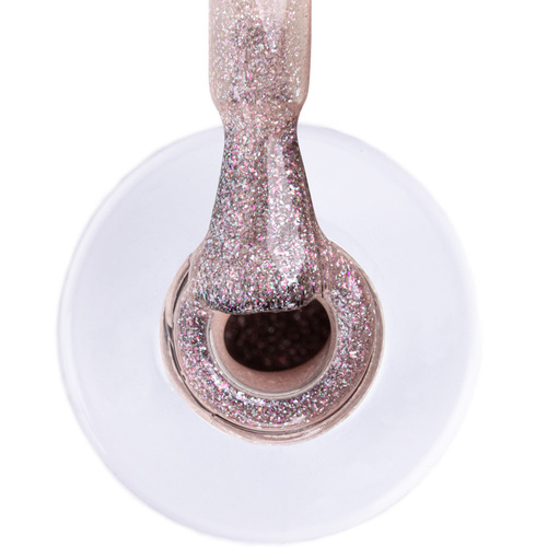 Esmalte híbrido LED/UV Gel Polish Nudes N18 Light Glitter AlleLac sin HEMA ni Di-HEMA, 6 g