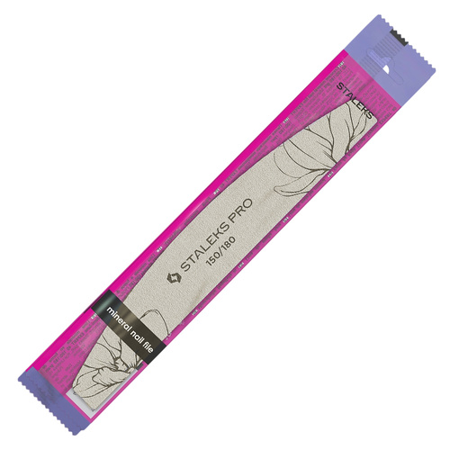 Mineral-Nagelfeile, Bootsform, Halbmond, 180/240, Staleks Pro Expert 40