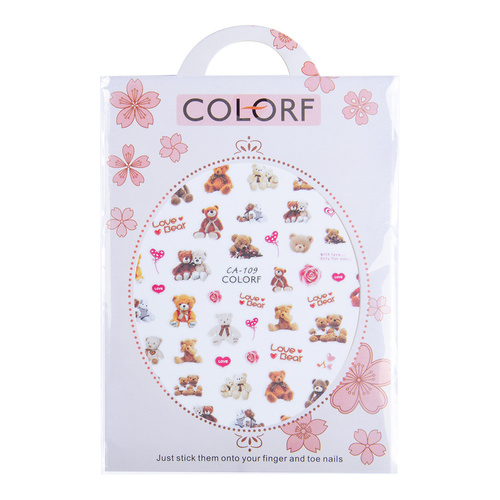 Adhesivos finos para uñas con motivos de San Valentín CA-109