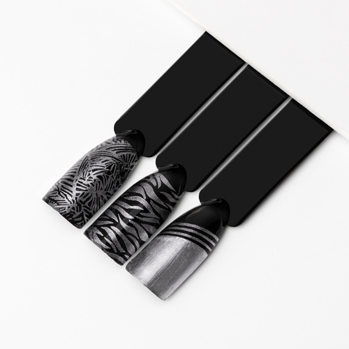 10 + 1 gratis: Molly Nails PRO Stamping Chrome Silber-Nagellack für Stempel und Stamping, 10 ml