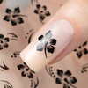 Thin, self-adhesive flower nail stickers SWA20, black
