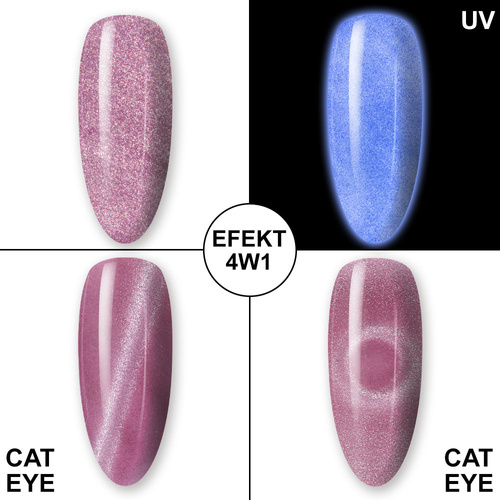 Im Dunkeln leuchtender Hybridlack „Katzenauge“ MollyLac Night Glowing Higher Love, HEMA/Di-HEMA-frei, 10 g, Nr. 673