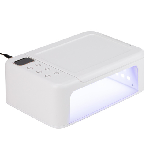 UV/LED-Nagellampe mit Ständer, 168 W, No Name, für Hybridlacke, Gele und Acrylgele, weiß, Z22