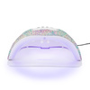 Molly Nails 150W LED/UV nail lamp for hybrid varnishes, gels, and acrylic gels in crystal silver holo zirconia X5 MAX