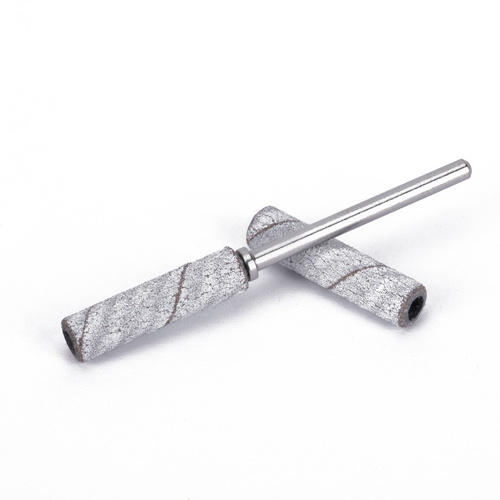 Kapturki do manicure i pedicure mandrele nakładki ścierne long cylinder 3mm gradacja 180 AlleMed białe 50 szt.