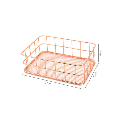 Metalowy organizer koszyk rose gold Nr 1