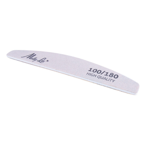 Pilnik do paznokci łódka półksiężyc MollyLac 100/180 zebra 1 szt
