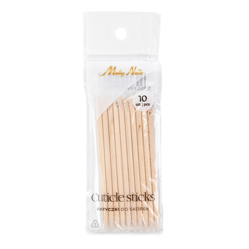 Molly Nails-Stäbchen aus Orangenholz, 10 Stück, Länge 9,5 cm