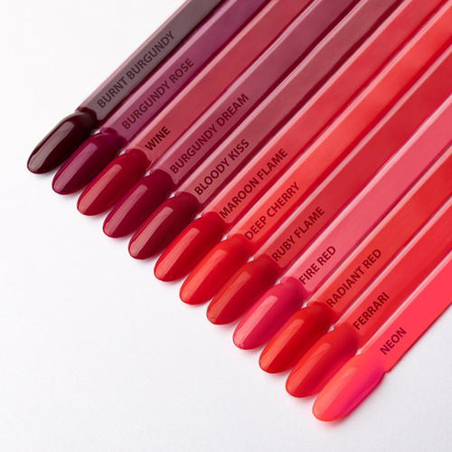 10 + 1 gratis. Esmalte híbrido LED/UV Gel Polish Reds R8 Bloody AlleLac sin HEMA ni Di-HEMA, 6 g