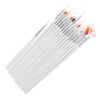 Pinceaux pour gel acrylique et décorations, blancs, 15 pièces