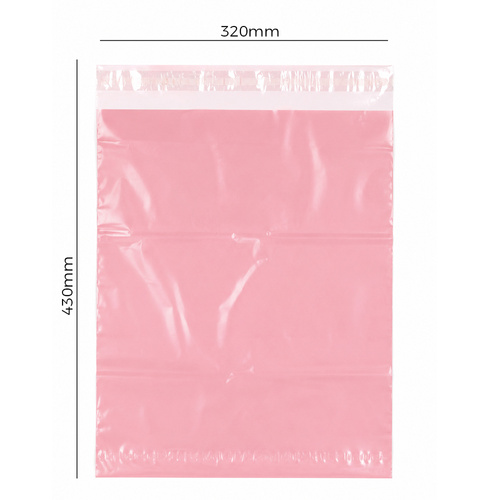 Foliopaki kurierskie 320x430 mm perłowy róż 50 sztuk