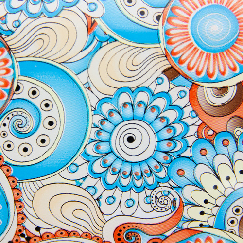 Lámina de transferencia 100 cm retro paisley n.º 7