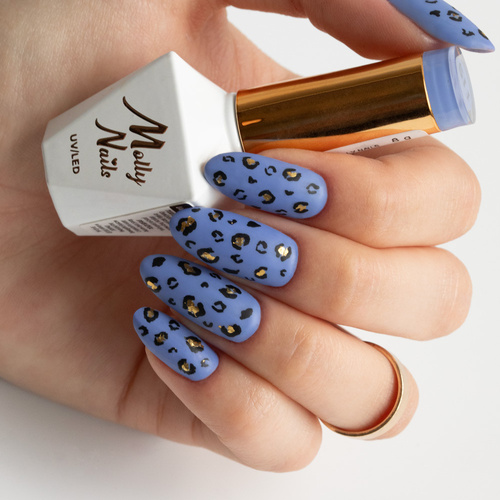 Lakier hybrydowy Molly Nails Blue Sky Purple Blue HEMA/Di-HEMA Free 8g Nr 115