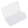 Boîte à compartiments pour faux ongles ou petits bijoux, 11 compartiments, transparente