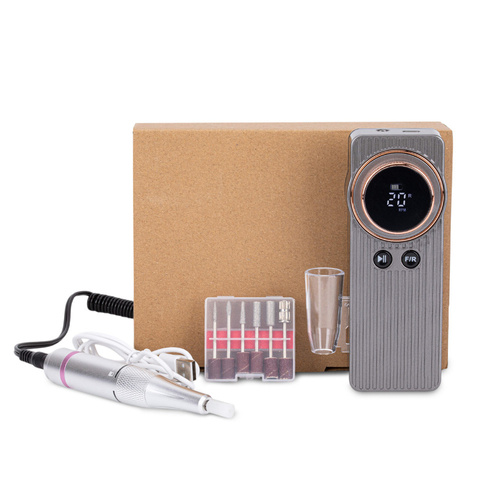 Frezarka do paznokci 50W No Name do manicure pedicure szara 108 35 000 obrotów