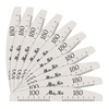 MollyNails Standard 100/180 Mineral Nail File (Boat Shape, Half-Moon)