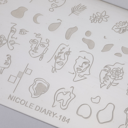 Placa para sellos con motivos de Nicole Diary n.º 184