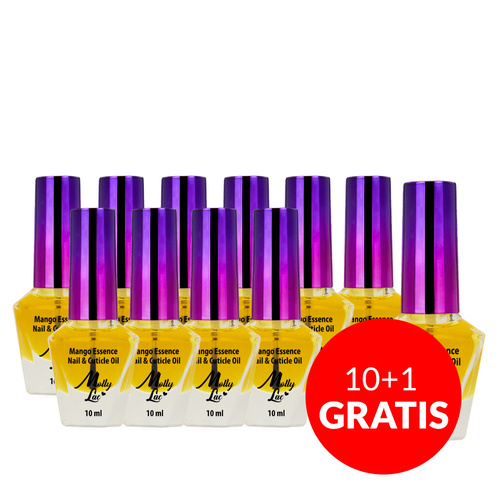 10 + 1 gratis: Nagelhaut- und Nagelöl „Mango Essence“ von MollyLac, 10 ml