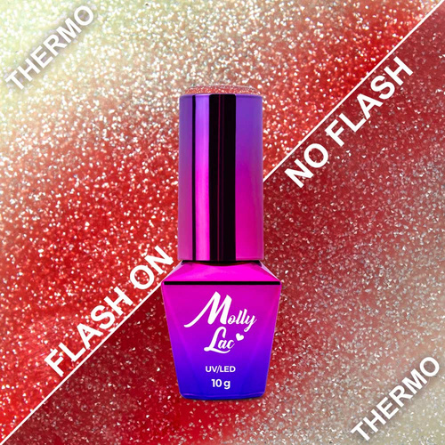 Esmalte híbrido MollyLac Thermo Flashing Lights Strangelove 10 g N.º 691