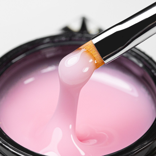 Selbstnivellierendes Builder-Gel, hart, mittlere Konsistenz, Molly Nails Angel Pink, HEMA/Di-HEMA-frei, 15 g