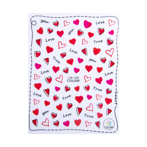 Thin self-adhesive Valentine's Day nail stickers CA-139