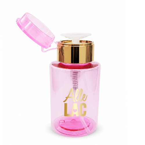 Dosatore con pompa per liquidi AlleLac rosa da 200 ml