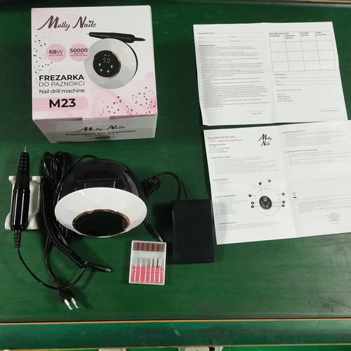 Fraiseuse à ongles AlleLac 68 W pour manucure et pédicure, blanche, M21, 50 000 tours/minute
