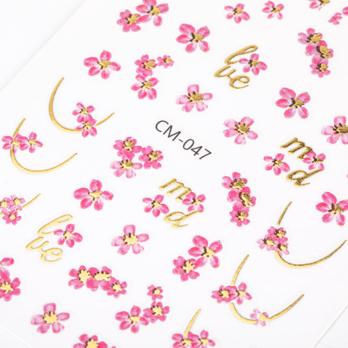 Autocollants pour ongles « Fleurs » CM-047